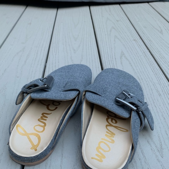 Sam Edelman Buckled Felt Mule Clog - Picture 3 of 3